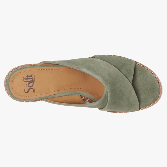 Söfft Women's Crystal Slide Sandal Green Suede Leather Women's Sandals Size 7.5 - Picture 13 of 13